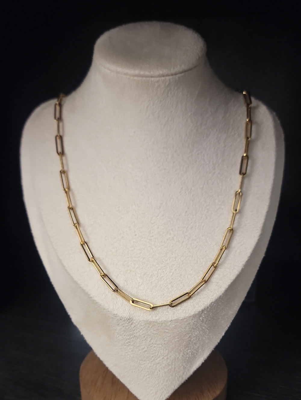 Gold Paperclip Link Necklace - Women's Jewelry